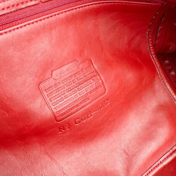 Coach Vintage Red Leather Soho Tote 4082 - Picture 2 of 10